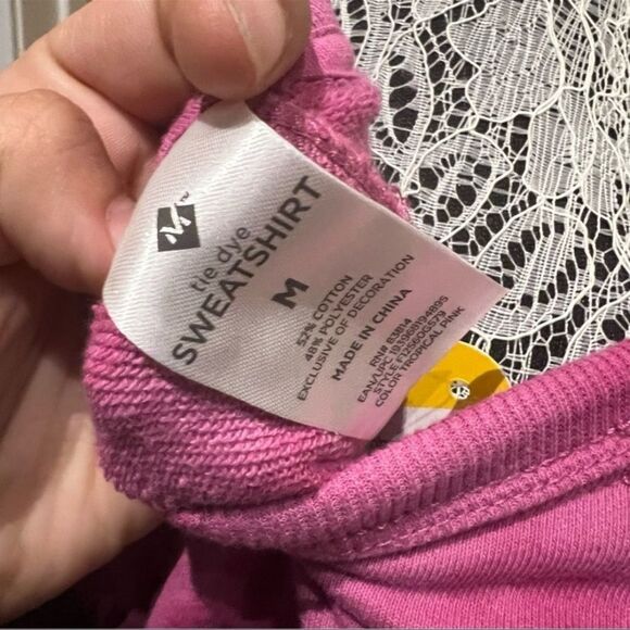 Members Mark Pink Tie-Dye Crewneck Sweatshirt – Size Medium – NWT - Picture 4 of 4